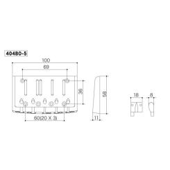 Бридж для гитары Gotoh 404BO-5 B Фото 1