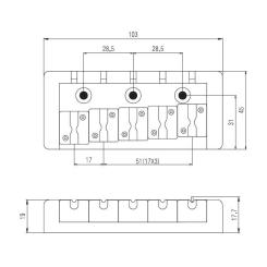 Бридж для гитары Paxphil BB008 Chrome Фото 2
