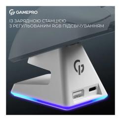Мышка GamePro Asgard Thor Wireless/Bluetooth/USB White Фото 9