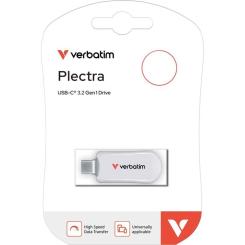 USB флеш накопитель Verbatim 256GB Plectra White USB-C Фото 1