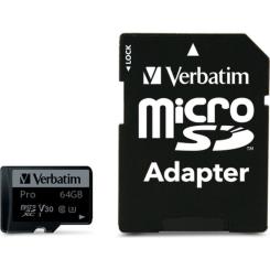 Карта памяти Verbatim 64GB microSDXC class 10 UHS-III PRO Фото