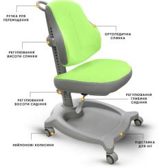 Детское кресло ErgoKids GT Y-402 ortopedic green Фото 1