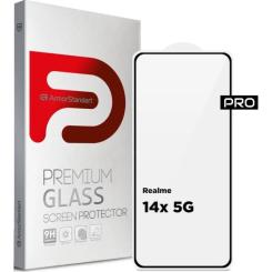 Стекло защитное Armorstandart Pro Realme 14x 5G Black Фото