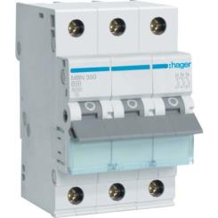 Автоматический выключатель Hager 3-п. B 50A (6kA) 3M (B) Фото