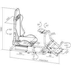 Кресло игровое GamePro RS100 із кріпленням для керма, педалей та коробки Фото 2
