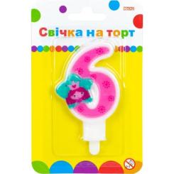 Свеча Maxi Princess "6" висотою 7,62 см Фото