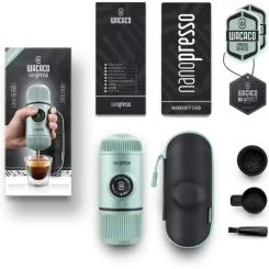 Кофеварка кемпинговая Wacaco Nanopresso з чохлом блакитна Фото 1
