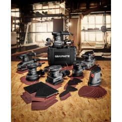 Шлифовальная машина Graphite вибрационная Delta 105W, 140х140х97, 24000цв/мин Фото 8