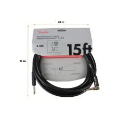 Инструментальный кабель Fender Cable Professional Series 15' Angled Black Фото 1