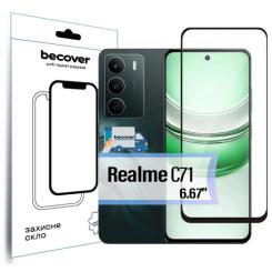 Стекло защитное BeCover Realme C71 Black Фото