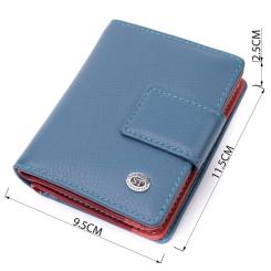 Кошелек ST Leather Из натуральной кожи Бирюзовый Фото 2