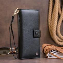 Кошелек ST Leather Шкіряний Чорний Фото 8