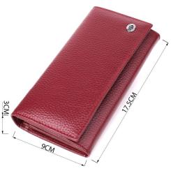 Кошелек ST Leather Из натуральной кожи Бордовый Фото 2