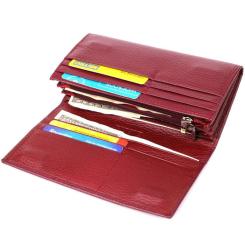 Кошелек ST Leather Из натуральной кожи Бордовый Фото 5
