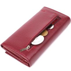 Кошелек ST Leather Из натуральной кожи Бордовый Фото 6