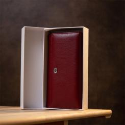 Кошелек ST Leather Темно-красный Фото 11