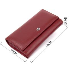 Кошелек ST Leather Темно-красный Фото 2