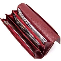 Кошелек ST Leather Темно-красный Фото 5
