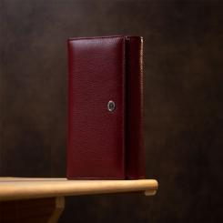Кошелек ST Leather Темно-красный Фото 8