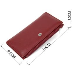 Кошелек ST Leather Темно-красный Фото 2