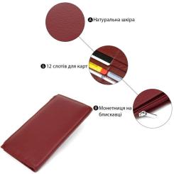 Кошелек ST Leather Темно-красный Фото 3