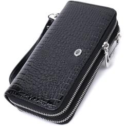 Кошелек ST Leather Из лакированной натуральной кожи Черный Фото