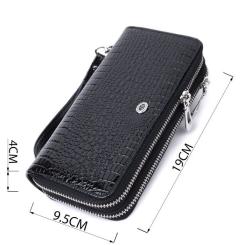 Кошелек ST Leather Из лакированной натуральной кожи Черный Фото 2