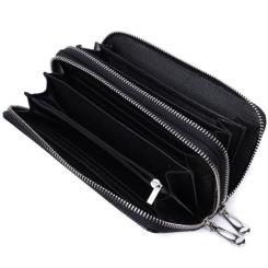 Кошелек ST Leather Из лакированной натуральной кожи Черный Фото 6