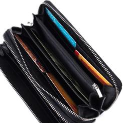 Кошелек ST Leather Из лакированной натуральной кожи Черный Фото 8