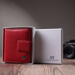 Кошелек ST Leather Из натуральной кожи Красный Фото 11