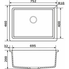 Мойка кухонная GRANADO Under top XL terra Фото 5
