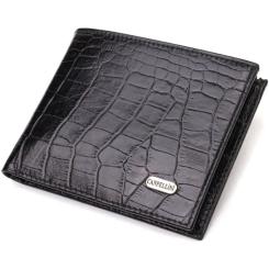 Портмоне Canpellini Из натуральной кожи Черное Фото