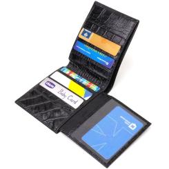 Портмоне Canpellini Из натуральной кожи Черное Фото 5