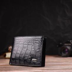 Портмоне Canpellini Из натуральной кожи Черное Фото 6