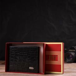 Портмоне Canpellini Из натуральной кожи Черное Фото 8