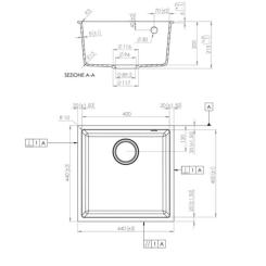 Мойка кухонная Elleci Q 102 under top nero 40 Фото 6
