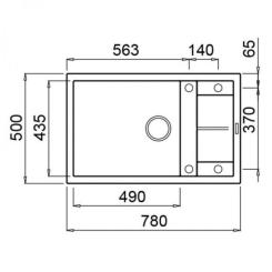 Мойка кухонная Elleci UNICO 310 NERO 40 Фото 1