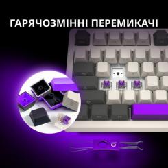 Клавиатура Lorgar KBP70TKLW Wireless TKL Mechanical Pro UA Black/Yel Фото 4