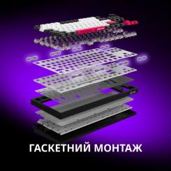 Клавиатура Lorgar KBP70TKLW Wireless TKL Mechanical Pro UA Black/Yel Фото 5