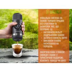 Кофеварка кемпинговая Wacaco Nanopresso сіра Фото 6