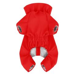 Дождевик для животных WAUDOG Clothes водонепроницаемый L55 красный Фото 1
