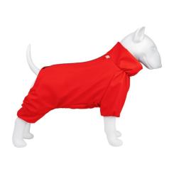 Дождевик для животных WAUDOG Clothes водонепроницаемый L55 красный Фото 2