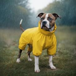 Дождевик для животных WAUDOG Clothes водонепроницаемый M47 желтый Фото 3