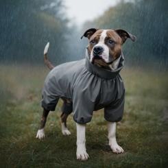 Дождевик для животных WAUDOG Clothes водонепроницаемый XS25 серый Фото 3