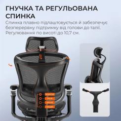 Офисное кресло Sihoo DORO C300 Pro Mesh Black Фото 6