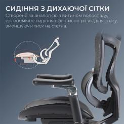 Офисное кресло Sihoo DORO C300 Pro Mesh Black Фото 8