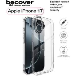 Чехол для мобильного телефона BeCover Apple iPhone 17 Transparent Фото