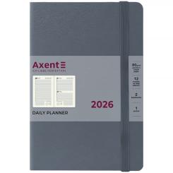 Еженедельник Axent датированный 2026 Partner Strong, 145х210, серый Фото 1