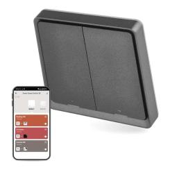 Умный выключатель EMOS H5015 2 buttons ZigBee 3.0 Black Фото 1