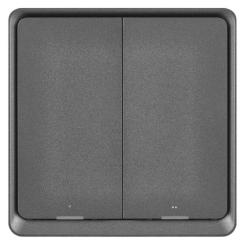 Умный выключатель EMOS H5015 2 buttons ZigBee 3.0 Black Фото 2